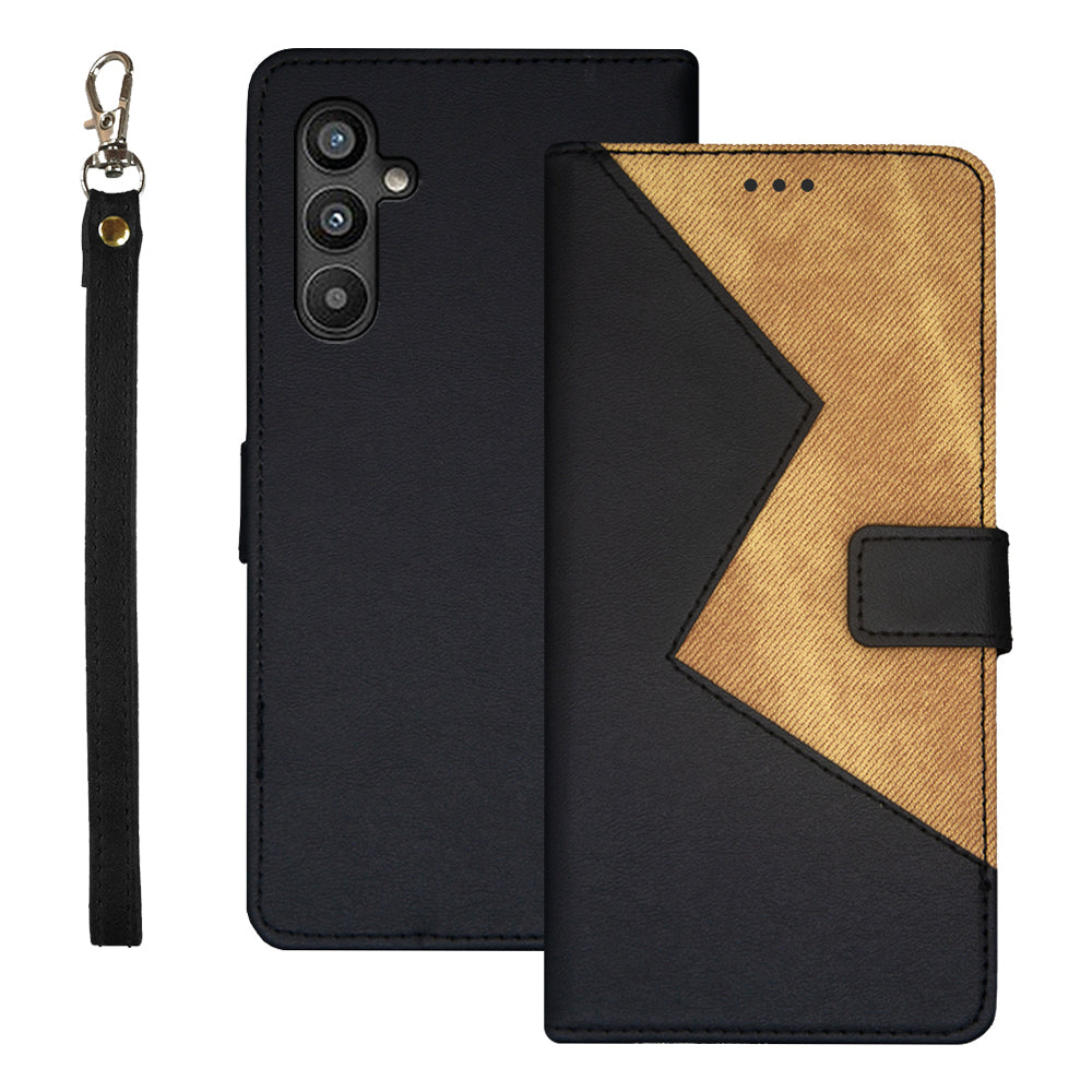 IDEWEI For Samsung Galaxy A34 5G Anti-scratch Leather Phone Case Color Splicing Stand Card Holder Phone Cover IDEWEI For Samsung Galaxy A34 5G Anti-scratch Leather Phone Case Color Splicing Stand Card Holder Phone Cover